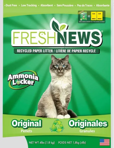6/4 Lb  Fresh News Cat Litter - Litter